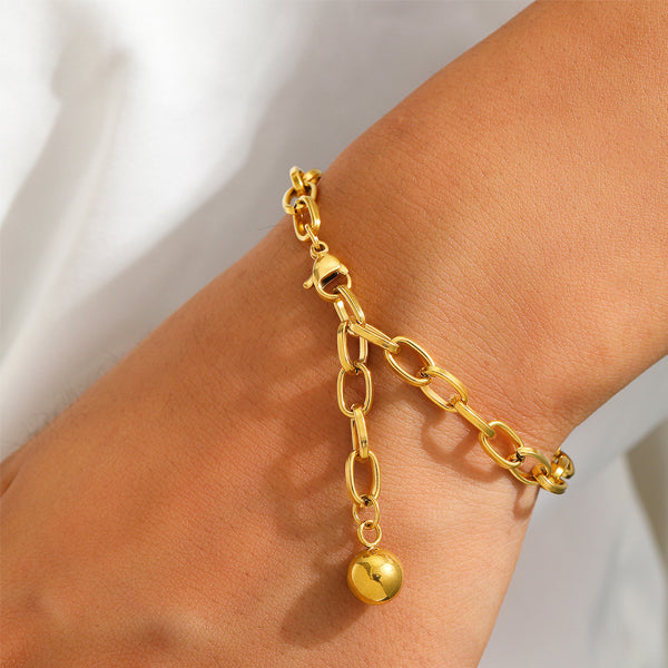 Paperclip-armband met bolletje