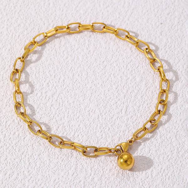 Paperclip-armband met bolletje (variantfoto leverancier)