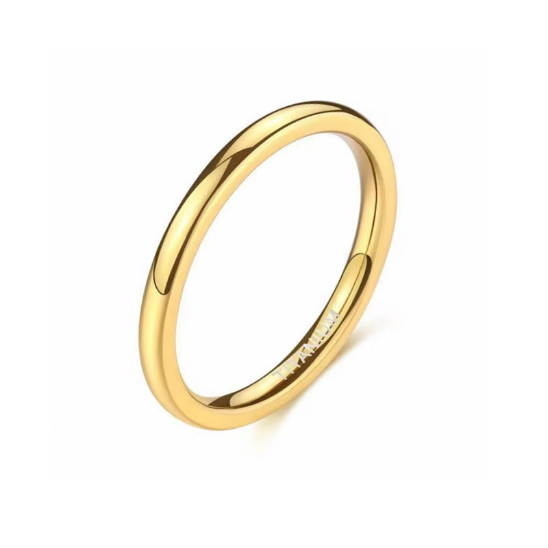 Dunne gladde ring 2 mm goudkleurig